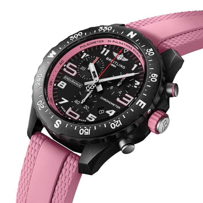 Breitling Endurance Pro 38mm Unisex Watch Pink Rubber