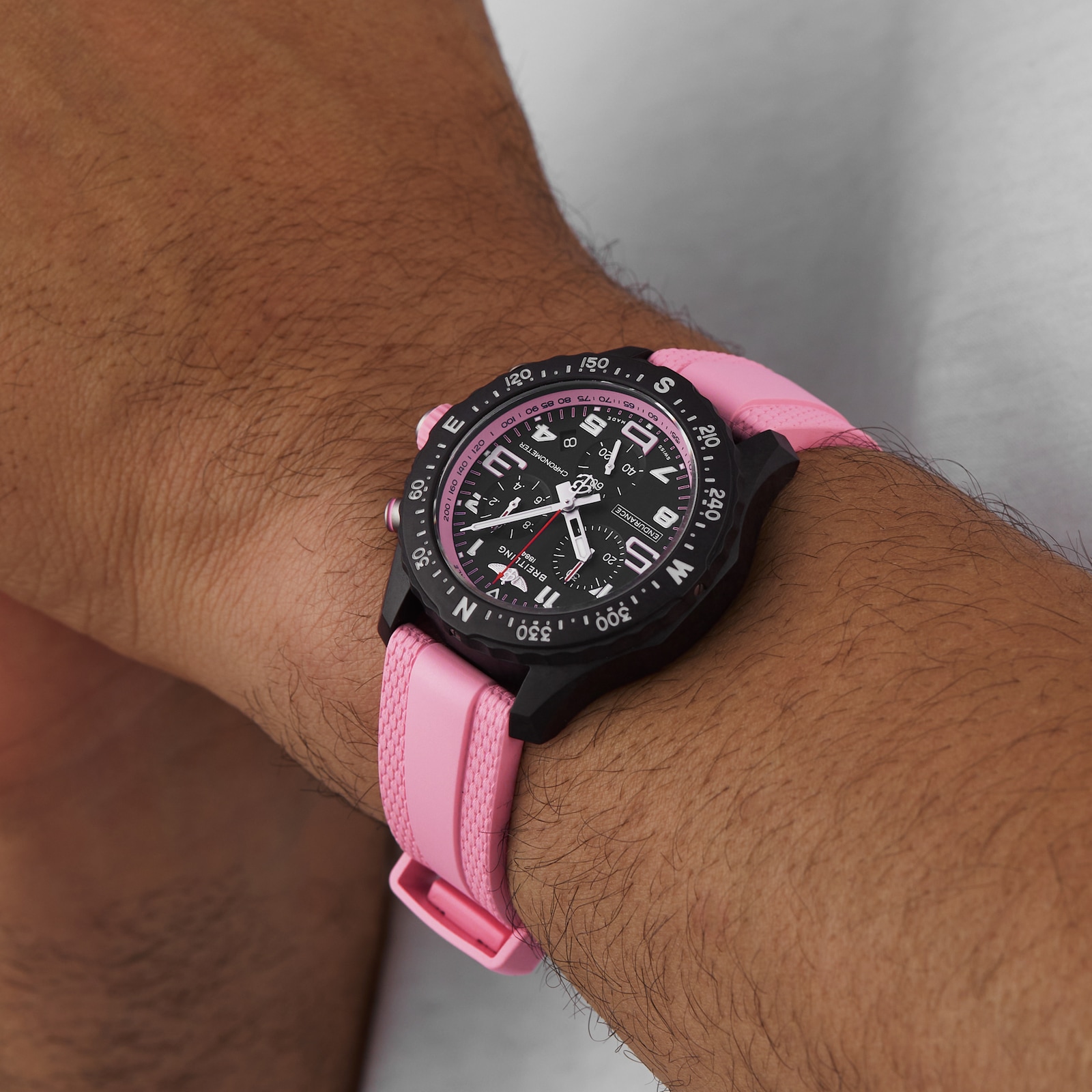 Breitling Endurance Pro 38mm Unisex Watch Pink Rubber