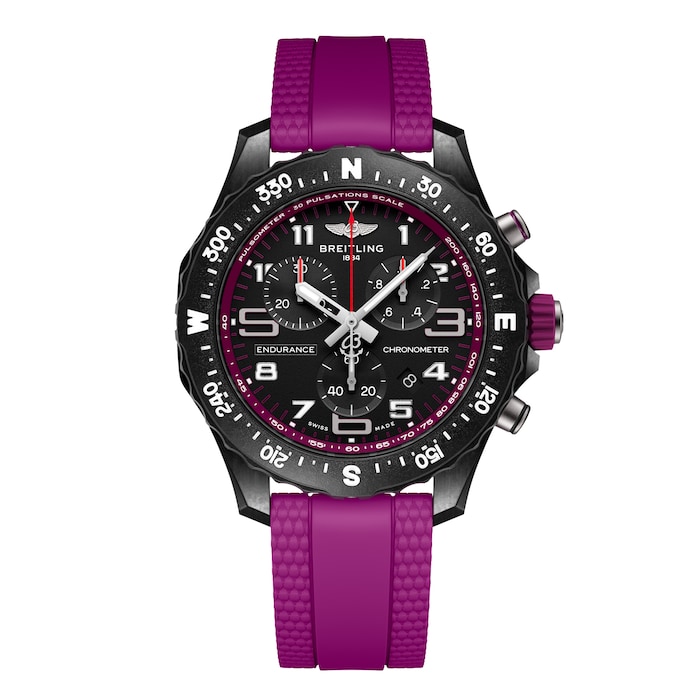 Breitling Endurance Pro 38mm Unisex Watch Purple Rubber