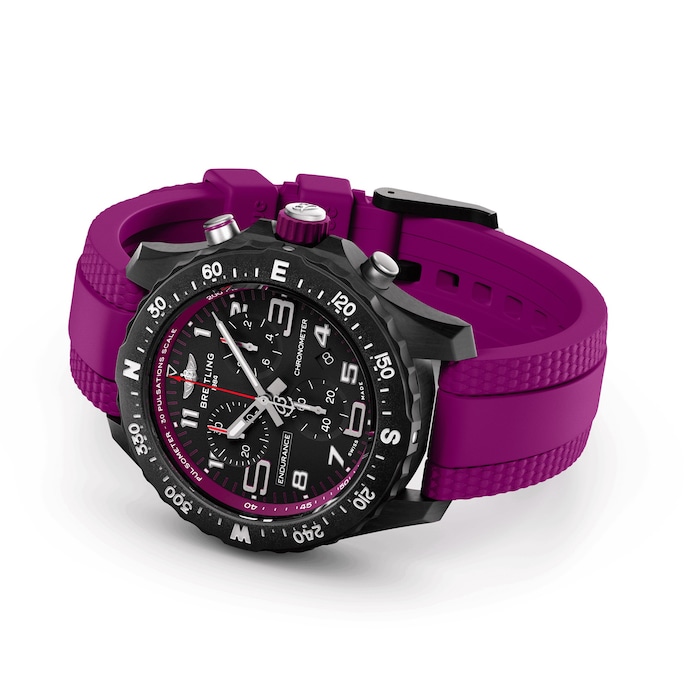 Breitling Endurance Pro 38mm Unisex Watch Purple Rubber