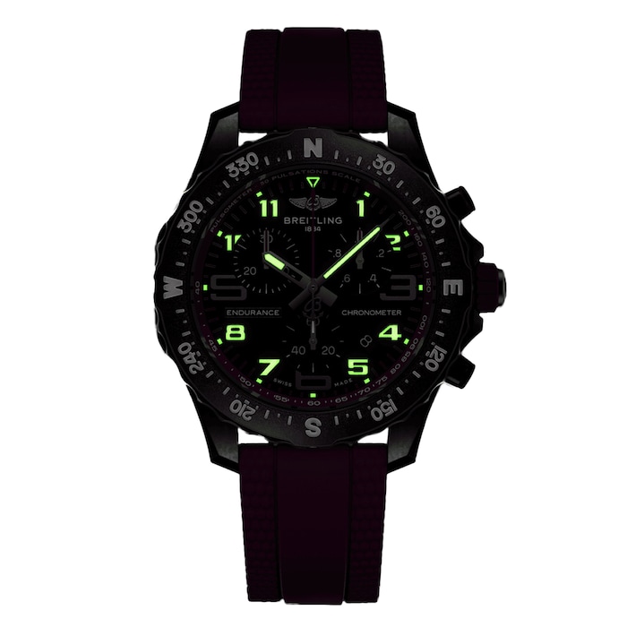 Breitling Endurance Pro 38mm Unisex Watch Purple Rubber