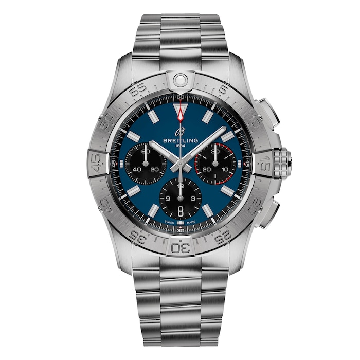 Breitling Avenger B01 Chronograph 42 Mens Watch Blue Stainless Steel