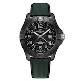 Breitling Avenger Automatic 44 mm Night Mission Mens Watch Green Leather