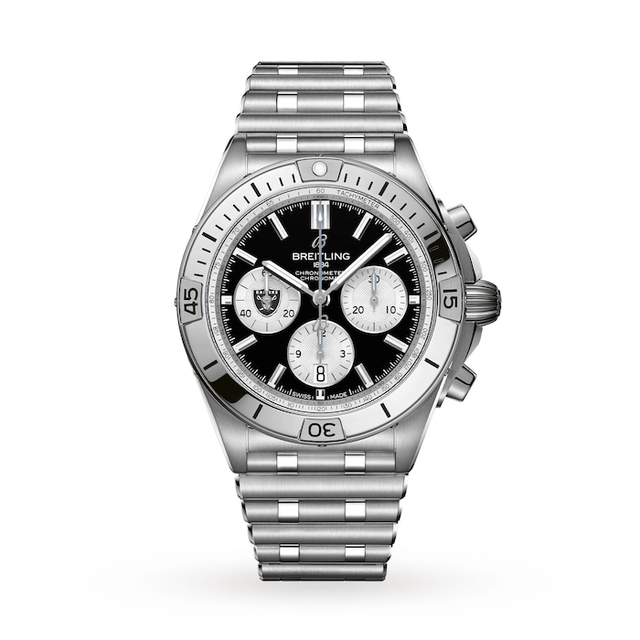 Breitling Chronomat B01 42 Las Vegas Raiders Limited Edition Mens Watch Stainless Steel