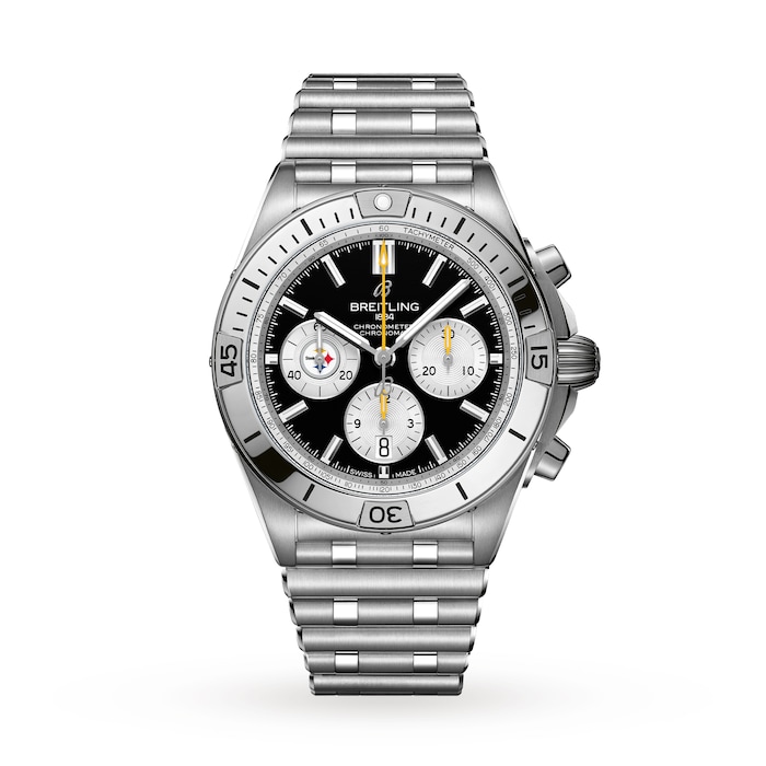 Breitling Chronomat B01 42 Pittsburgh Steelers Limited Edition Mens Watch Stainless Steel