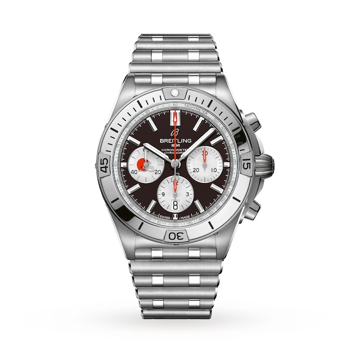Breitling Chronomat B01 42 Cleveland Browns Limited Edition Mens Watch Stainless Steel