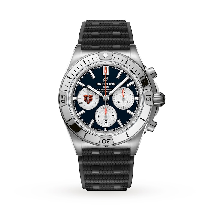 Breitling Chronomat B01 42 Chicago Bears Limited Edition Mens Watch Rubber