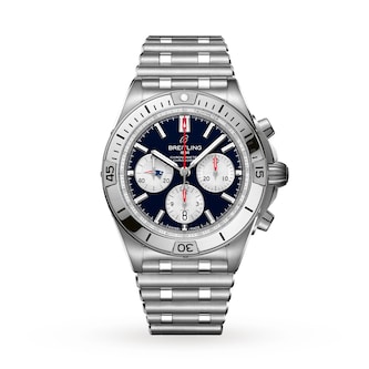 Breitling Chronomat B01 42 New England Patriots Limited Edition Mens Watch Stainless Steel Breitling Chronomat B01 42 New England Patriots Limited Edition Mens Watch Stainless Steel
