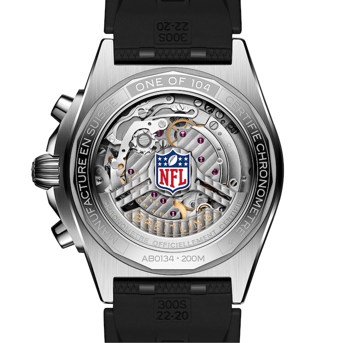 Breitling Chronomat B01 42 New England Patriots Limited Edition Mens Watch Rubber