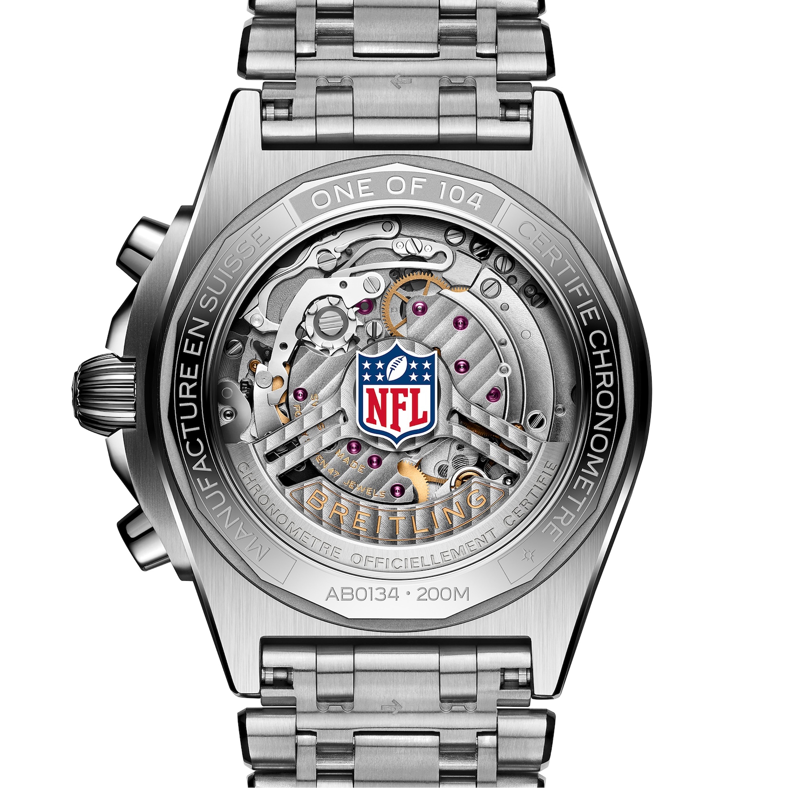 Breitling Chronomat B01 42 New York Giants Limited Edition Mens Watch Stainless Steel