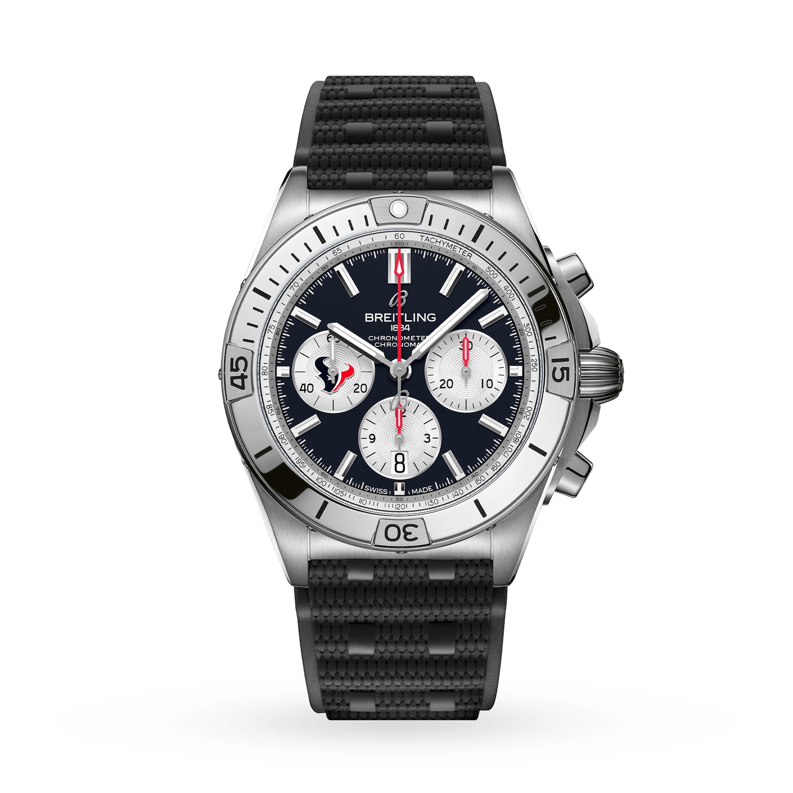 Breitling Chronomat B01 42 Houston Texans Limited Edition Mens Watch Rubber