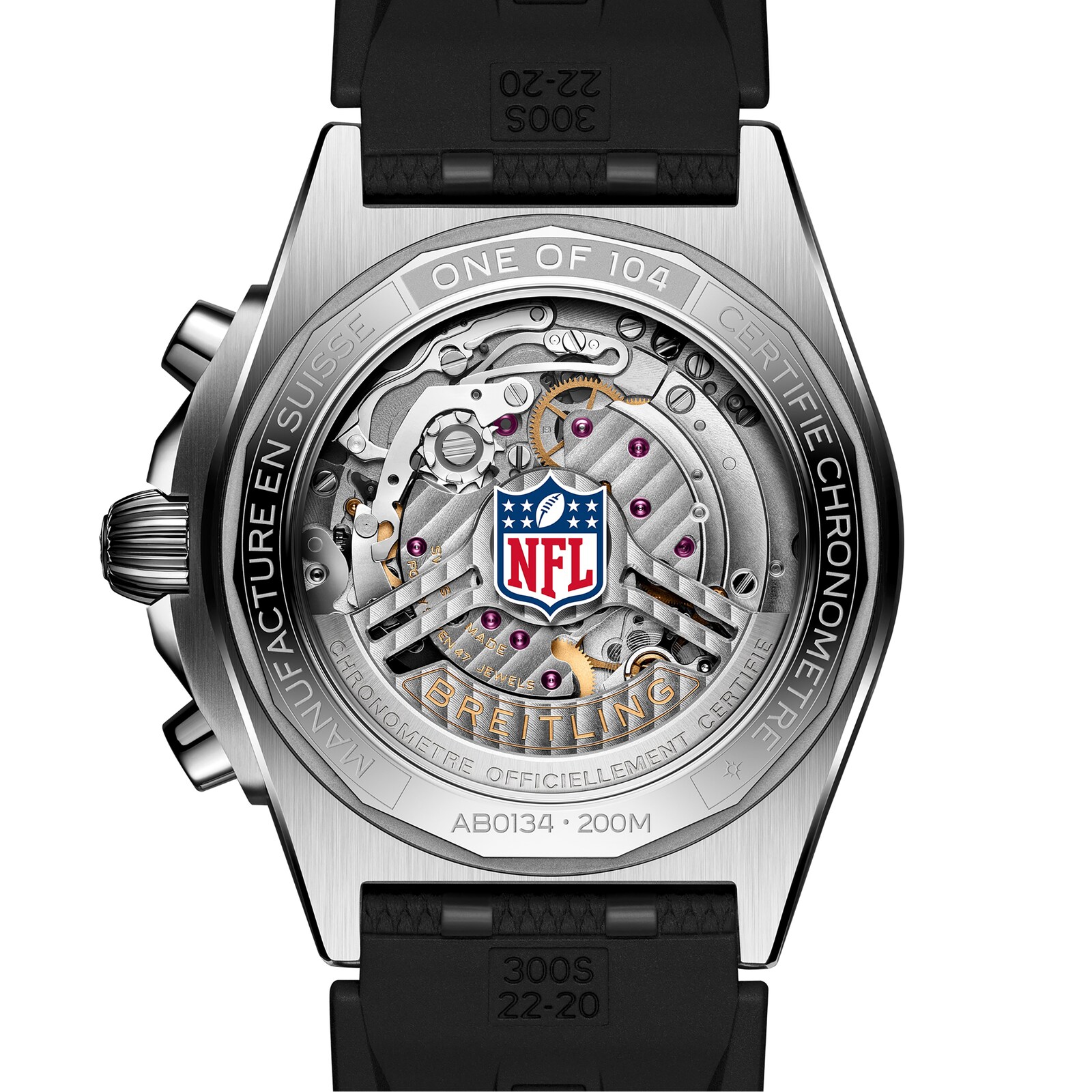 Breitling Chronomat B01 42 Detroit Lions Limited Edition Mens Watch Rubber