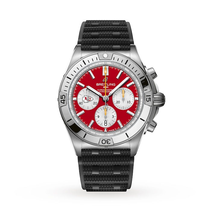 Breitling Chronomat B01 42 Kansas City Chiefs Limited Edition Mens Watch Rubber