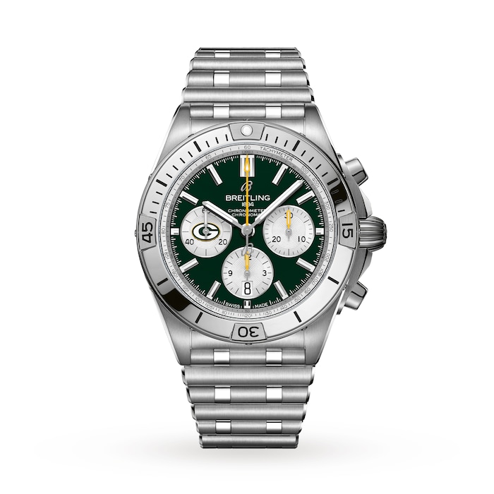 Breitling Chronomat B01 42 Green Bay Packers Limited Edition Mens Watch Stainless Steel