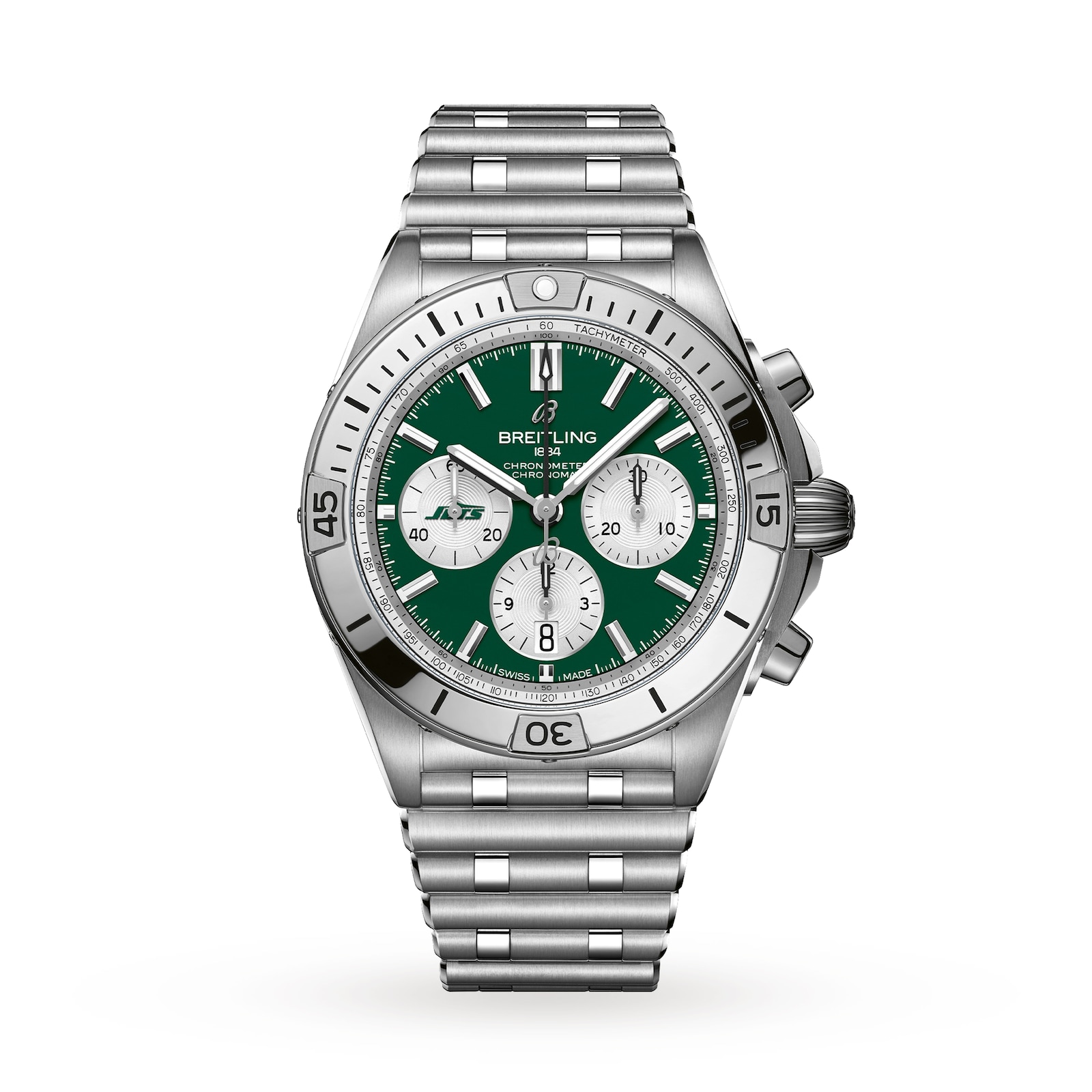 Breitling Chronomat B01 42 New York Jets Limited Edition Mens Watch Stainless Steel
