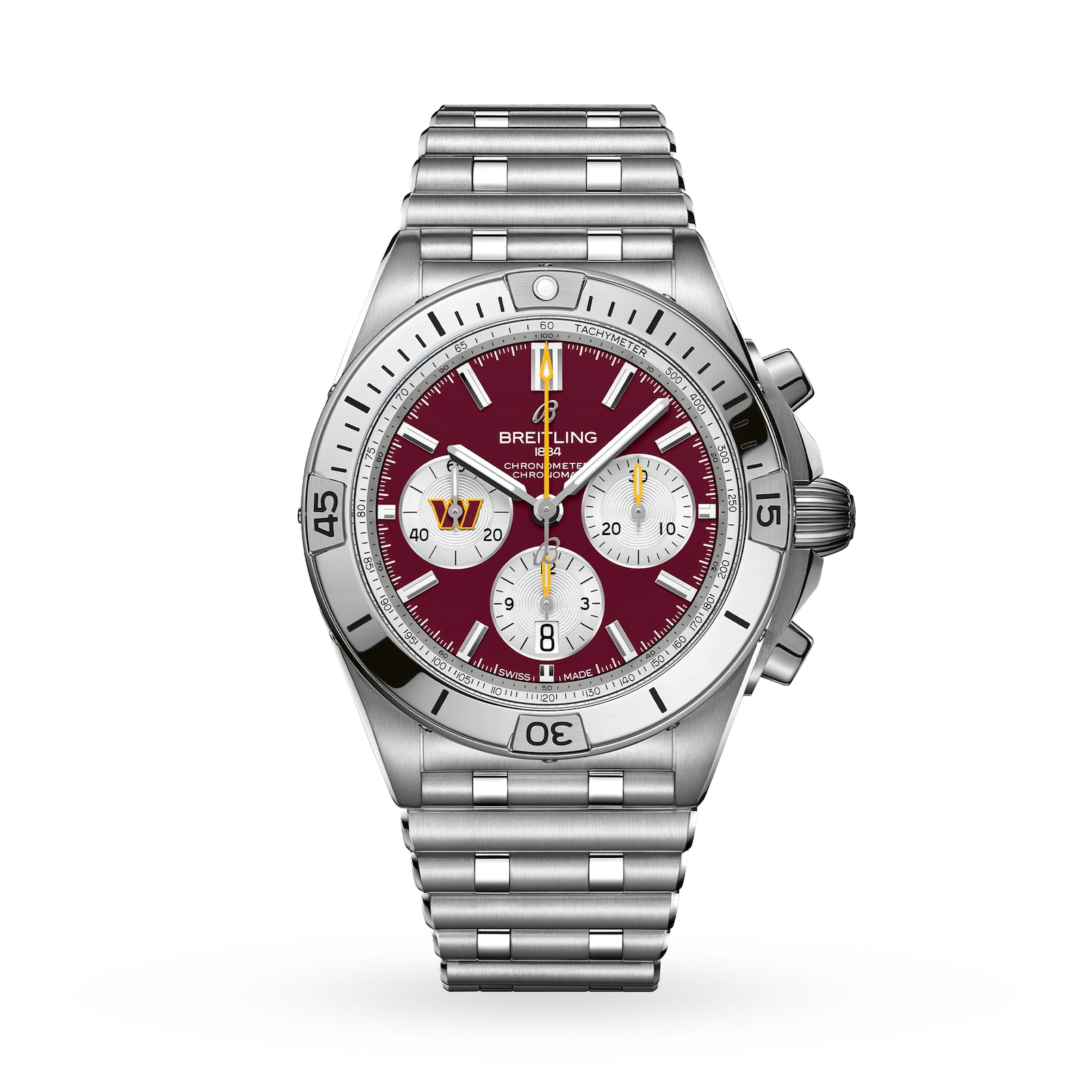 Breitling Chronomat B01 42 Washington Commanders Limited Edition Mens Watch Stainless Steel