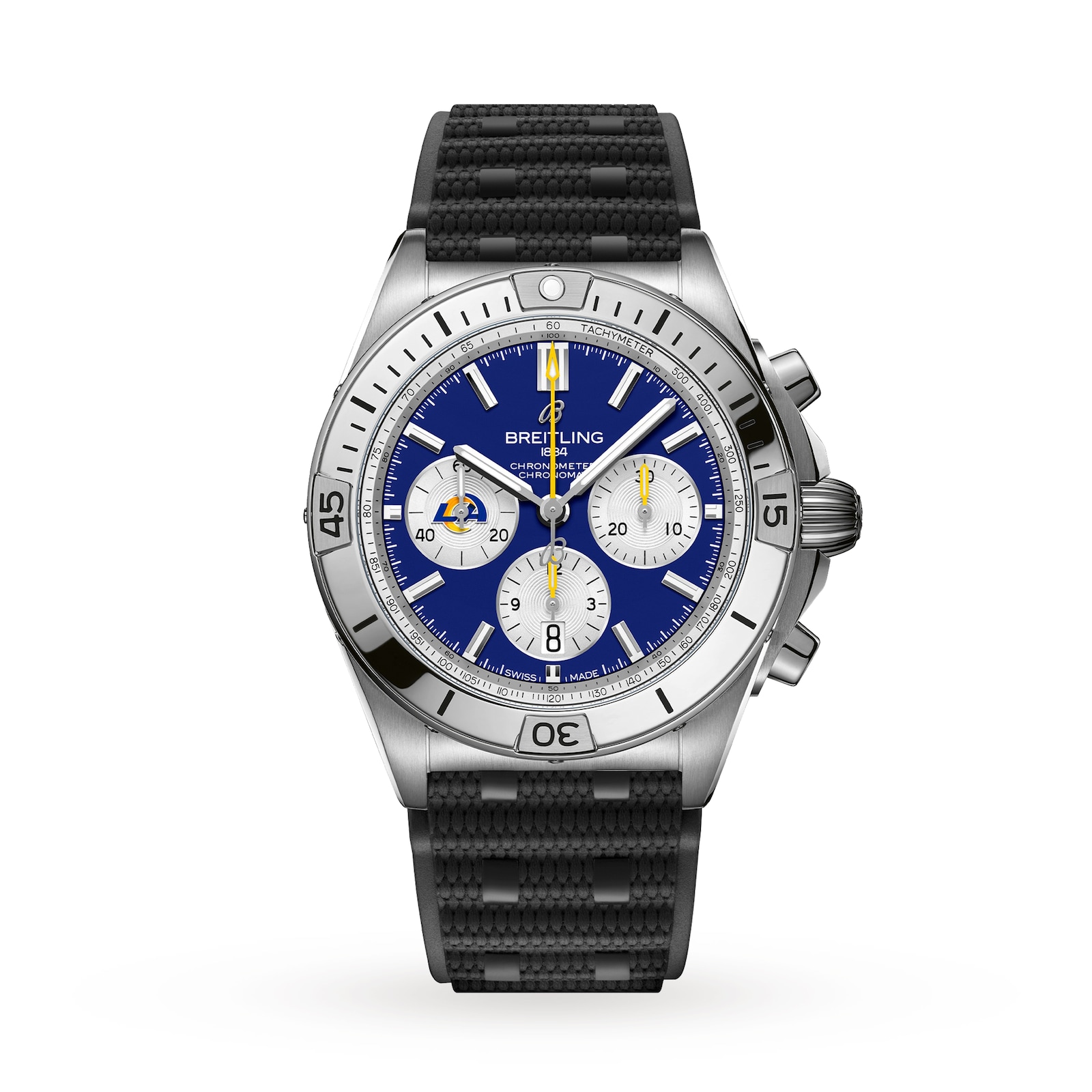 Breitling Chronomat B01 42 Los Angeles Rams Limited Edition Mens Watch Rubber
