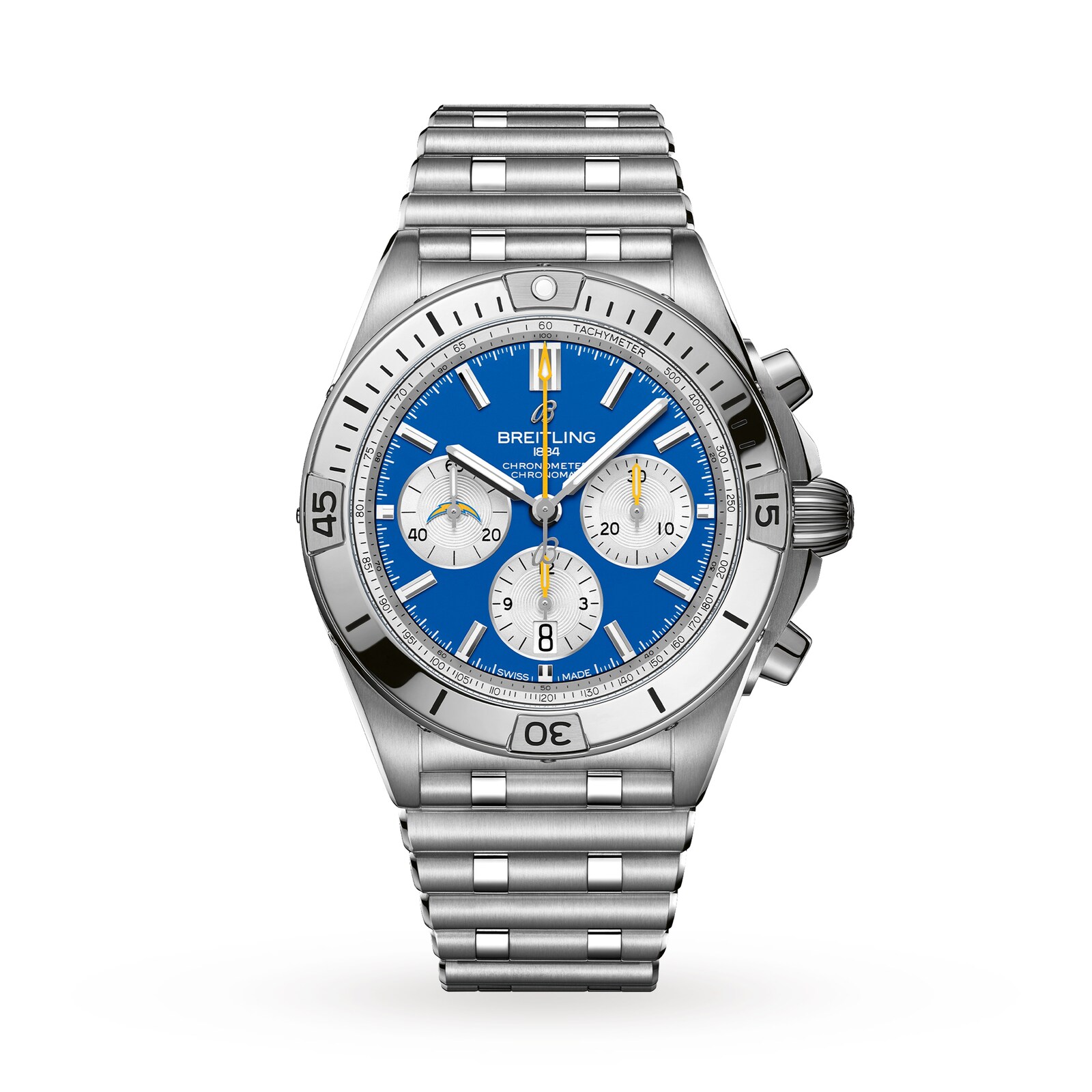 Breitling Chronomat B01 42 Los Angeles Chargers Limited Edition Mens Watch Stainless Steel