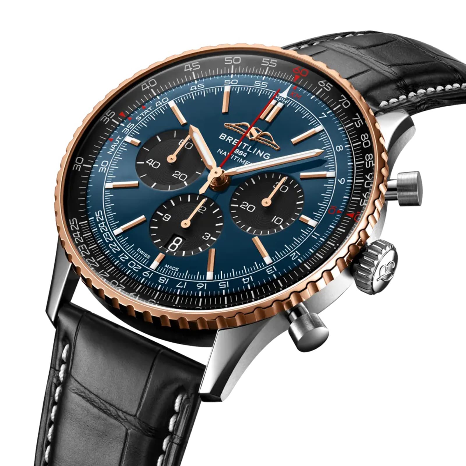 Breitling Navitimer Chronograph Automatic US Exclusive 46mm Mens Watch Blue