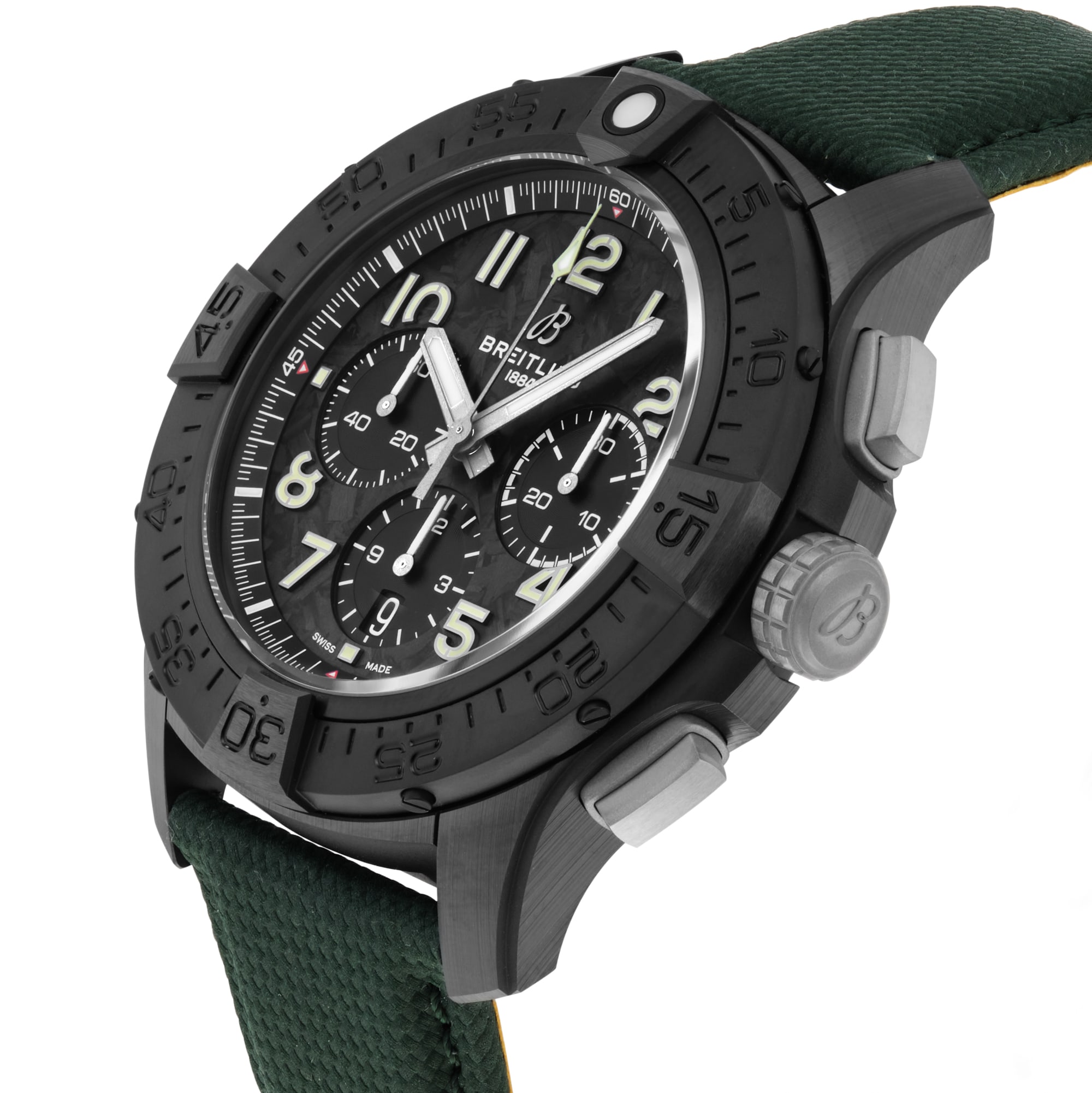 Breitling Super Avenger B01 Chronograph 46mm Mens Watch Green Breitling Super Avenger B01 Chronograph 46mm Mens Watch Green