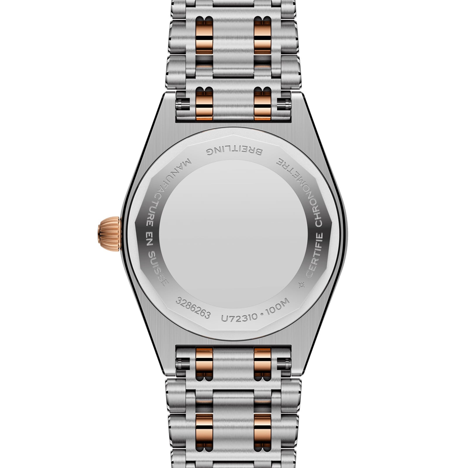 Breitling Chronomat Stainless Steel & 18k Red Gold 28mm Ladies Watch Mother Of Pearl