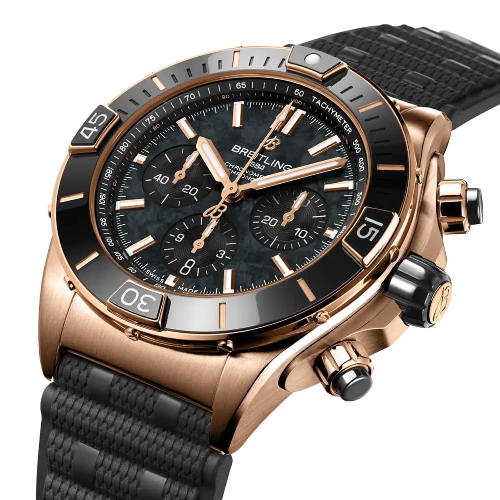 Breitling Super Chronomat B01 Automatic 44mm Mens Watch Black Rubber Breitling Super Chronomat B01 Automatic 44mm Mens Watch Black Rubber