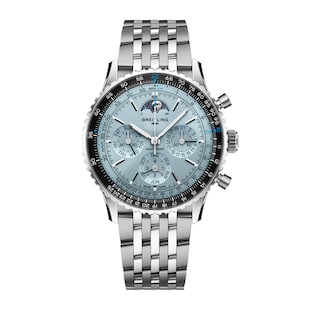 Breitling Navitimer B19 Chronograph Perpetual Calender 43mm Mens Watch Blue
