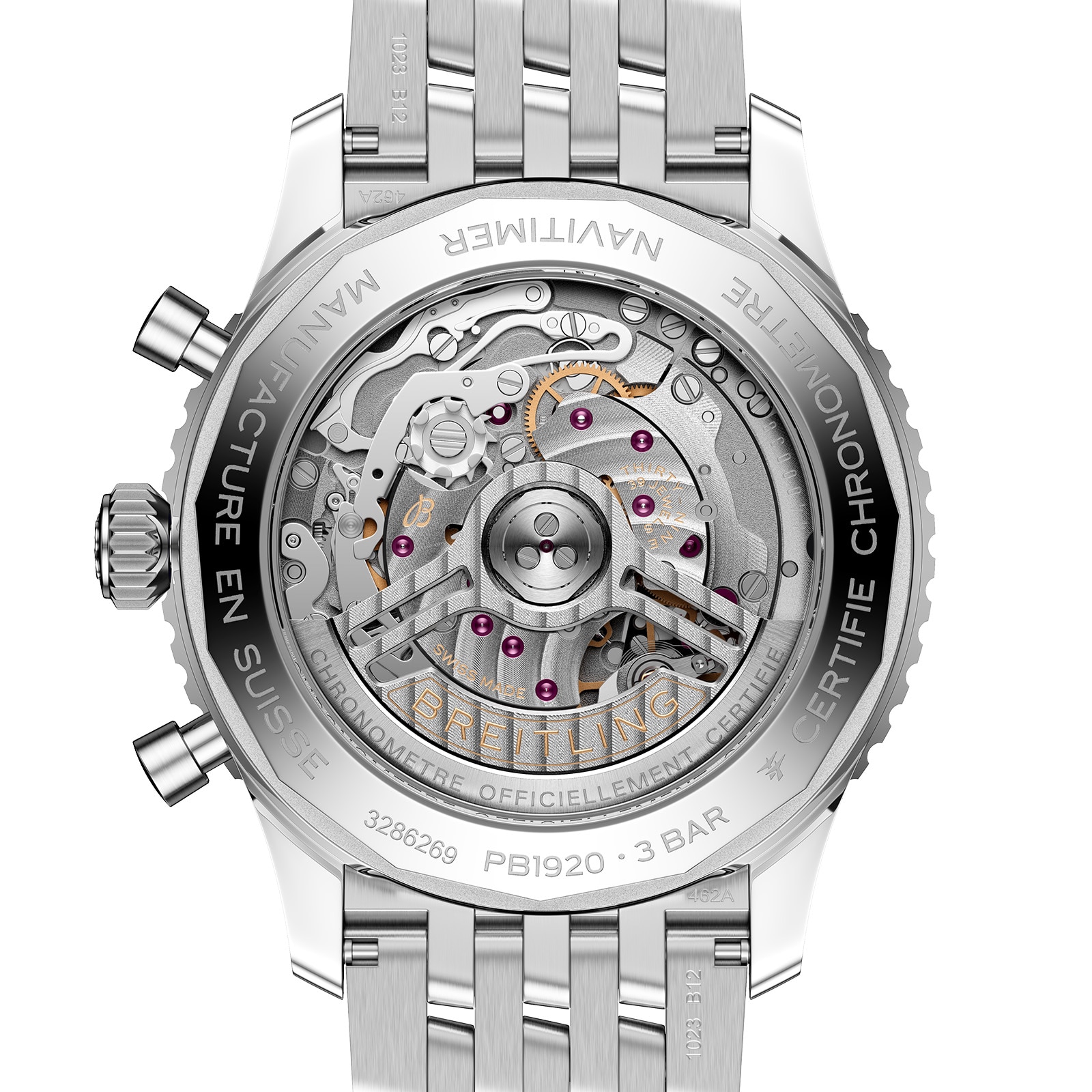 Breitling Navitimer B19 Chronograph Perpetual Calender 43mm Mens Watch Blue