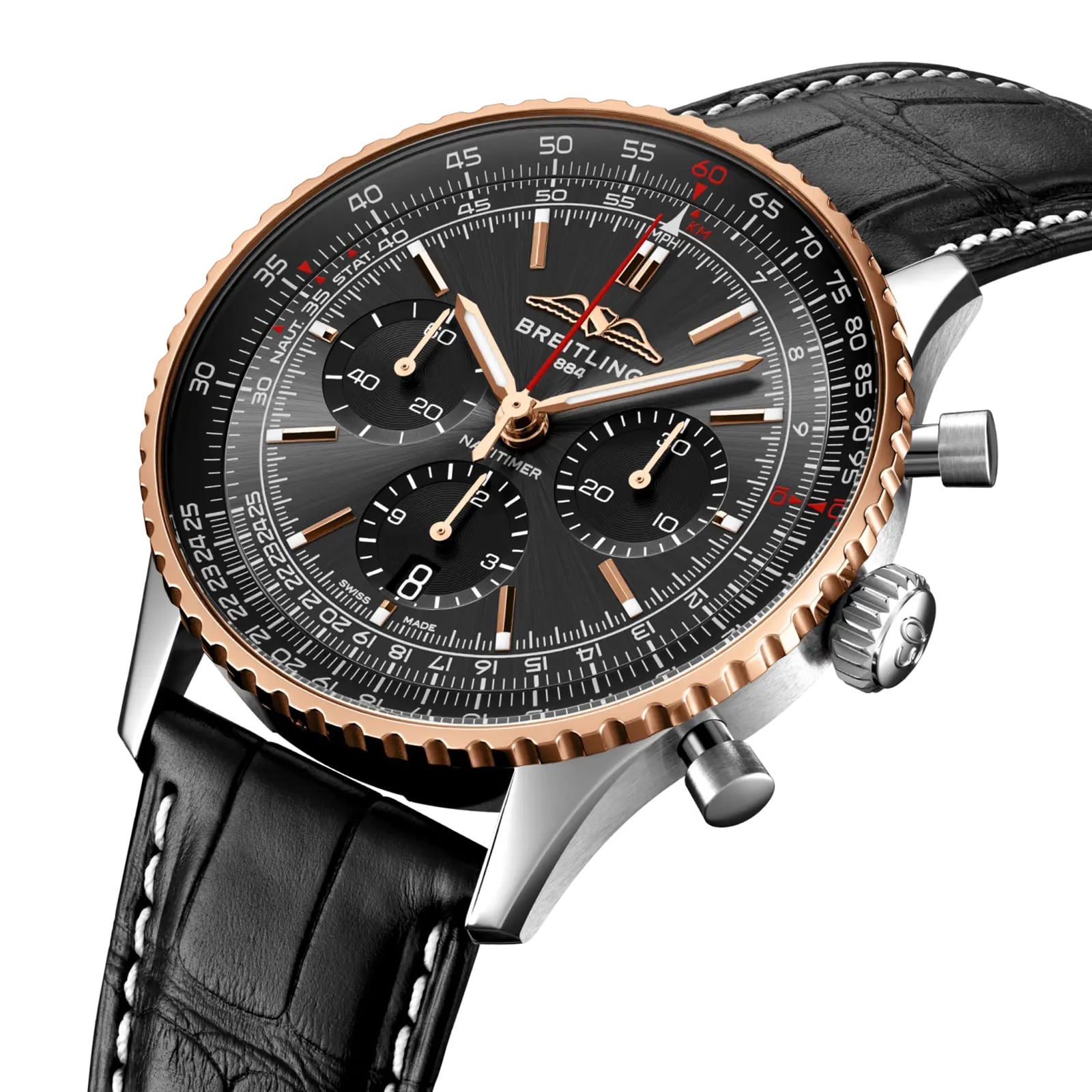 Breitling Navitimer B01 Chronograph 43mm Limited Edition Mens Watch Grey Alligator Breitling Navitimer B01 Chronograph 43mm Limited Edition Mens Watch Grey Alligator