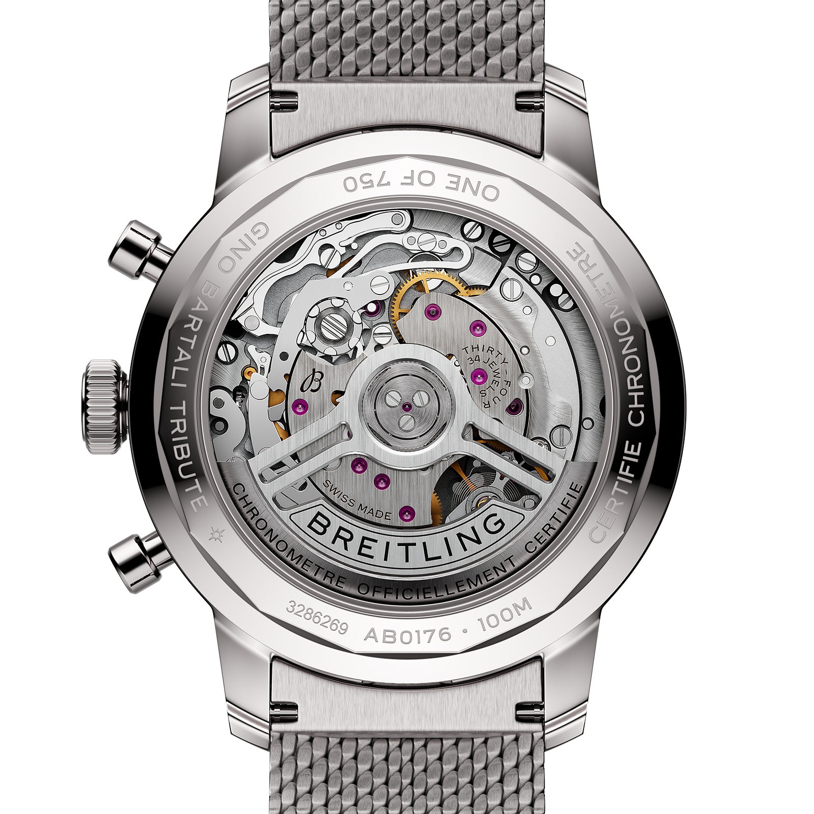 Breitling Top Time B01 Gino Bartali 41mm Mens Watch Stainless Steel