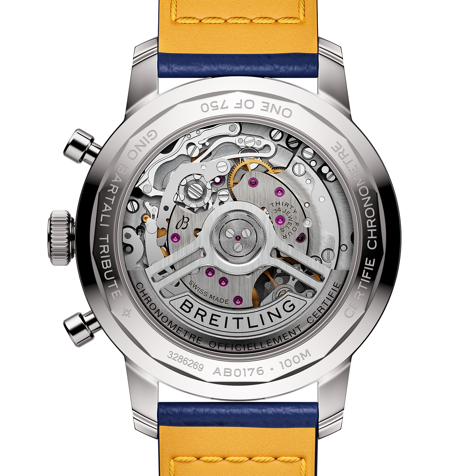 Breitling Top Time B01 Gino Bartali 41mm Mens Watch Leather