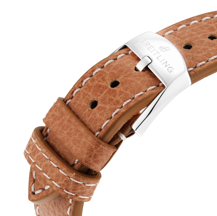 Breitling Top Time B01 Racing 38mm Mens Watch Brown Leather