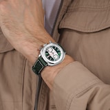 Breitling Top Time B01 Racing 38mm Mens Watch Green Leather
