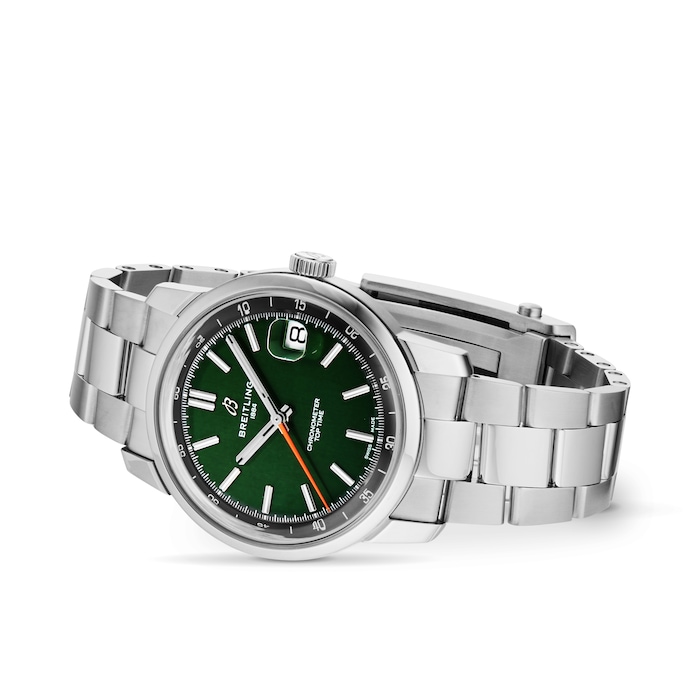 Breitling Top Time B31 38mm Mens Watch Green Stainless Steel