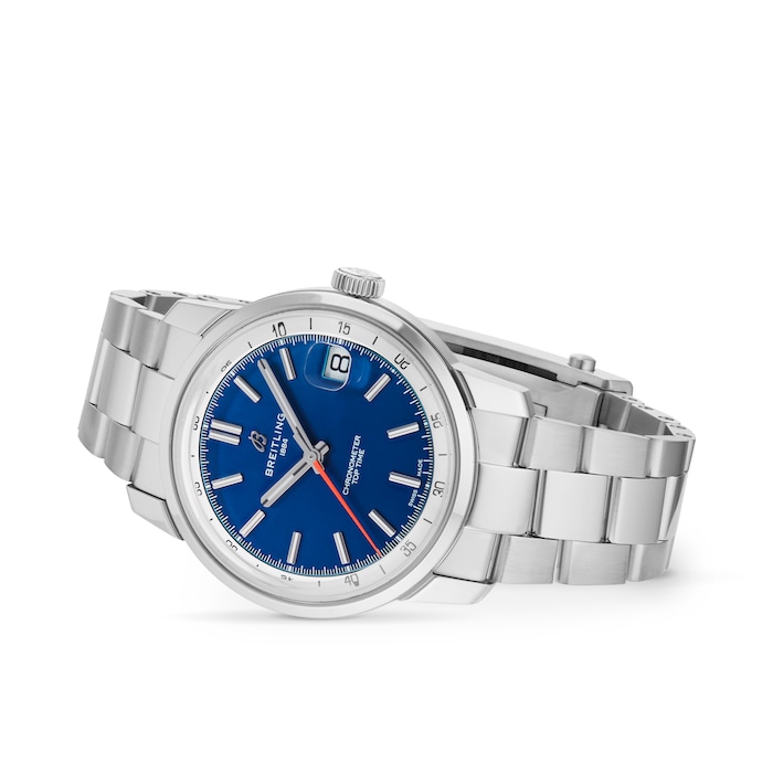 Breitling Top Time B31 38mm Mens Watch Blue Stainless Steel