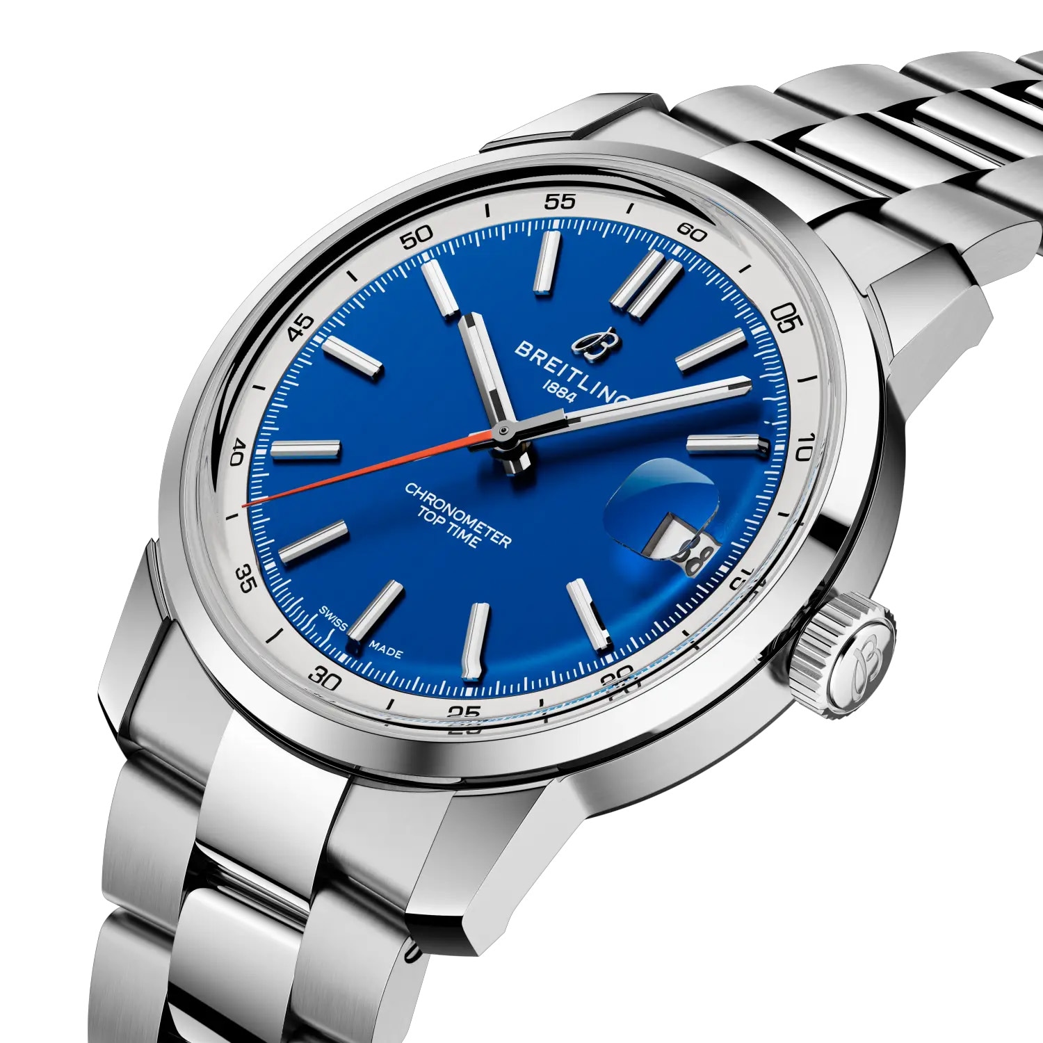 Breitling Top Time B31 38mm Mens Watch Blue Stainless Steel Breitling Top Time B31 38mm Mens Watch Blue Stainless Steel
