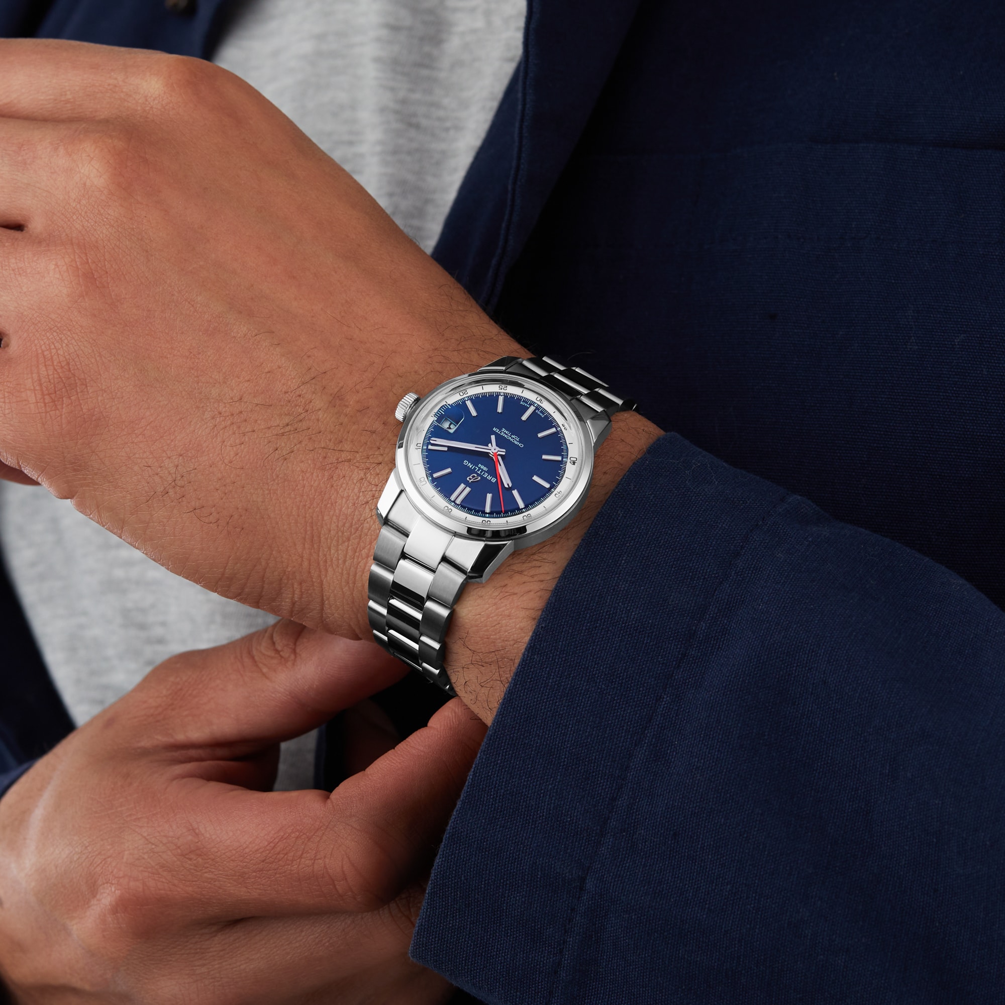 Breitling Top Time B31 38mm Mens Watch Blue Stainless Steel Breitling Top Time B31 38mm Mens Watch Blue Stainless Steel