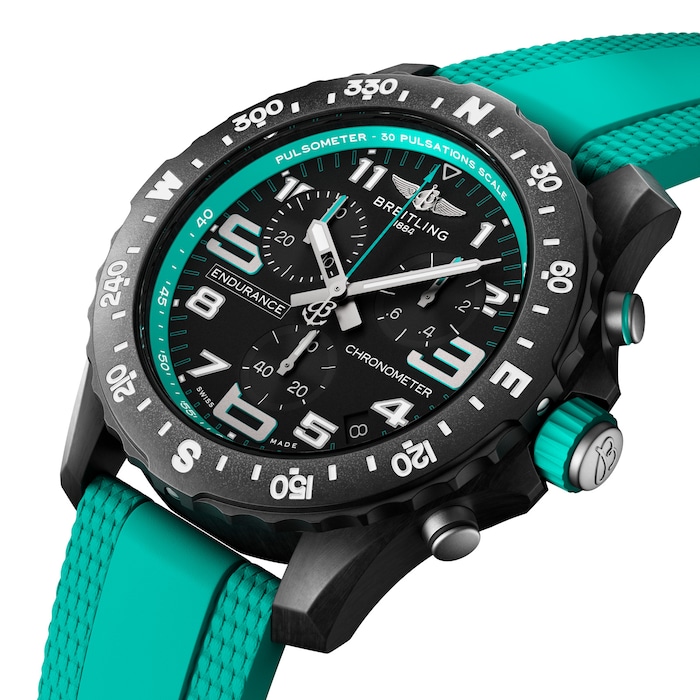 Breitling Endurance Pro 44mm Unisex Watch Turquoise The Watches Of Switzerland Group Exclusive
