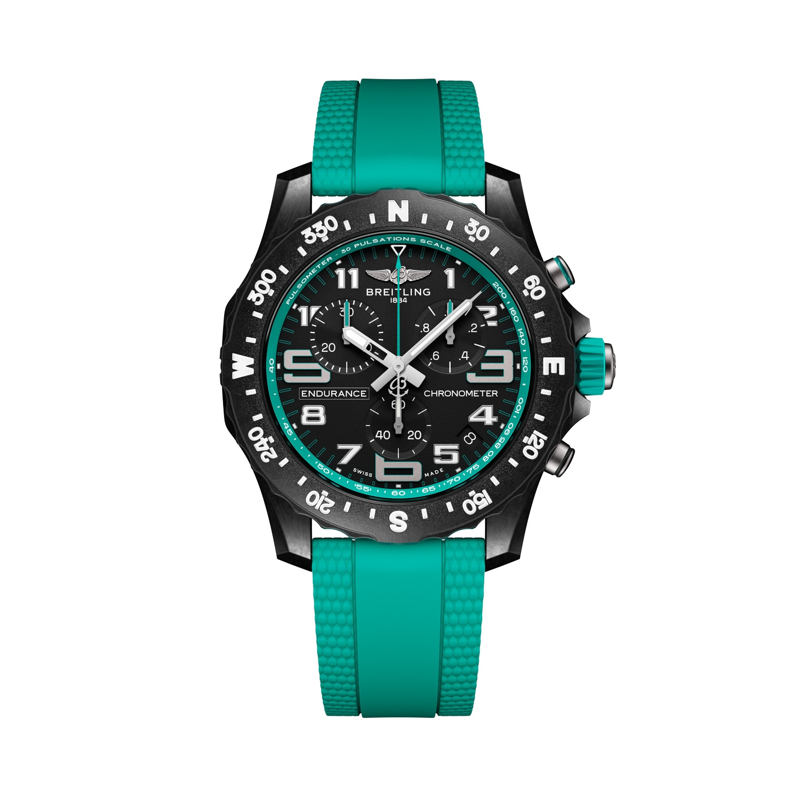 Breitling Endurance Pro 38mm Unisex Watch Turquoise The Watches Of Switzerland Group Exclusive