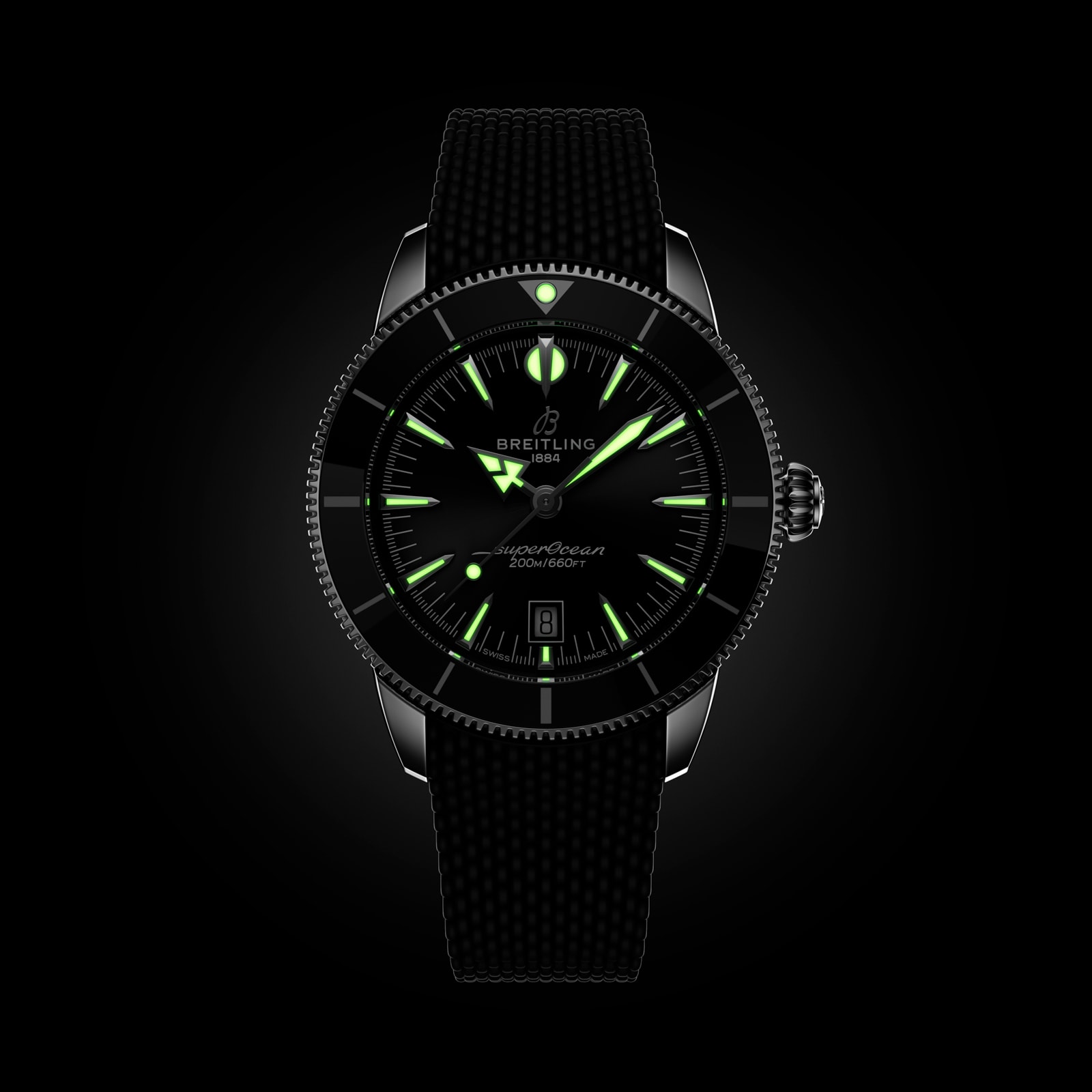 Breitling Superocean Heritage B31 Automatic 44mm Mens Watch Black Rubber