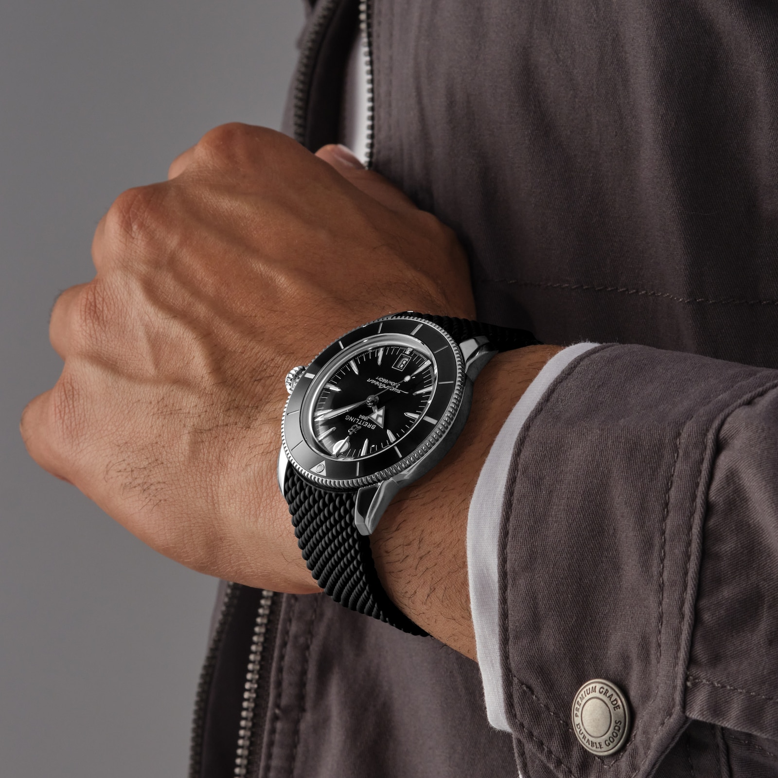 Breitling Superocean Heritage B31 Automatic 44mm Mens Watch Black Rubber