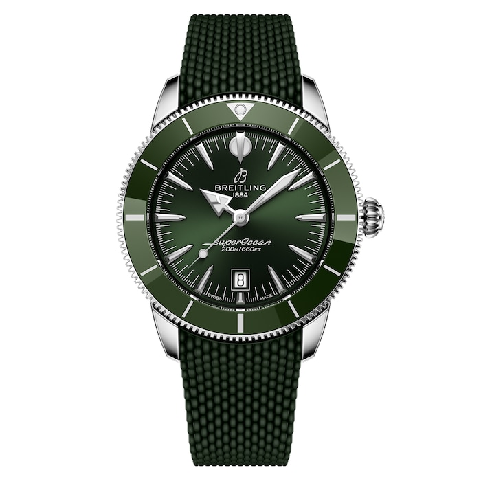 Breitling Superocean Heritage B31 Automatic 44mm Mens Watch Green Rubber