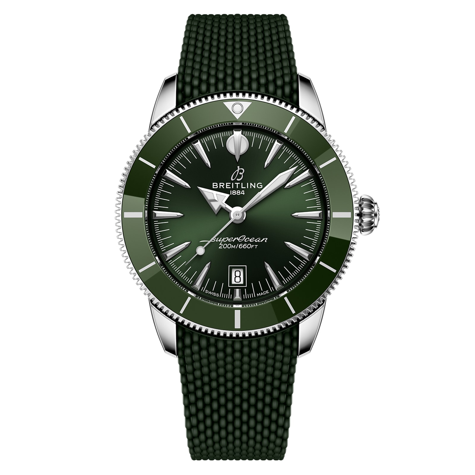 Breitling Superocean Heritage B31 Automatic 44mm Mens Watch Green Rubber