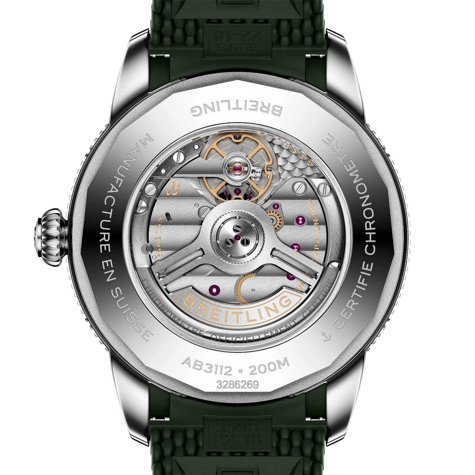 Breitling Superocean Heritage B31 Automatic 44mm Mens Watch Green Rubber