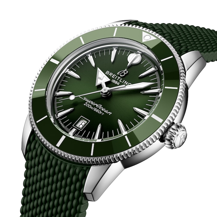 Breitling Superocean Heritage B31 Automatic 44mm Mens Watch Green Rubber