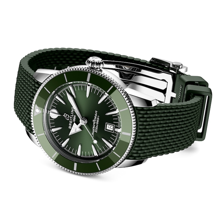 Breitling Superocean Heritage B31 Automatic 44mm Mens Watch Green Rubber