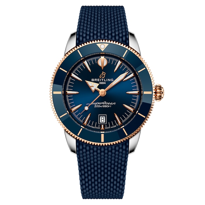 Breitling Superocean Heritage B31 Automatic 44mm Mens Watch Blue Rubber