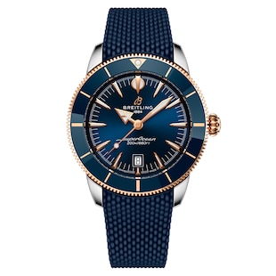 Breitling Superocean Heritage B31 Automatic 44mm Mens Watch Blue Rubber