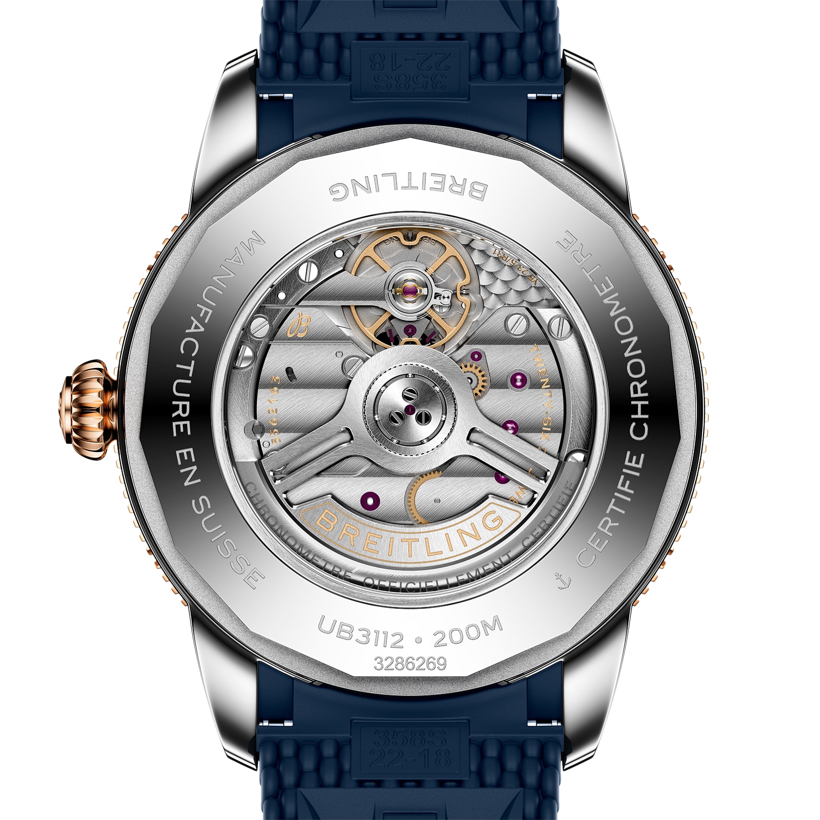 Breitling Superocean Heritage B31 Automatic 44mm Mens Watch Blue Rubber