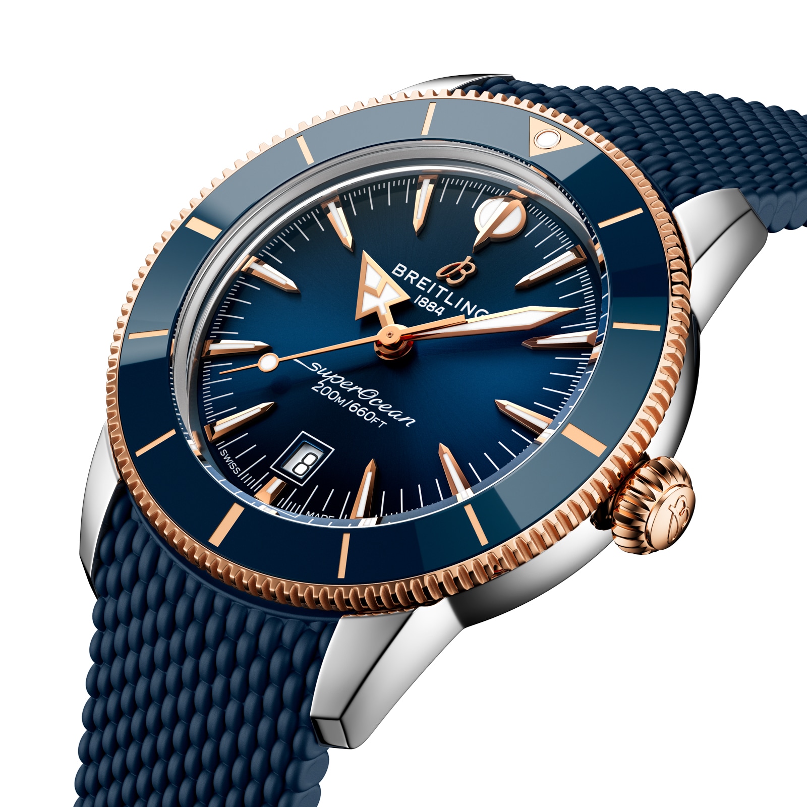 Breitling Superocean Heritage B31 Automatic 44mm Mens Watch Blue Rubber